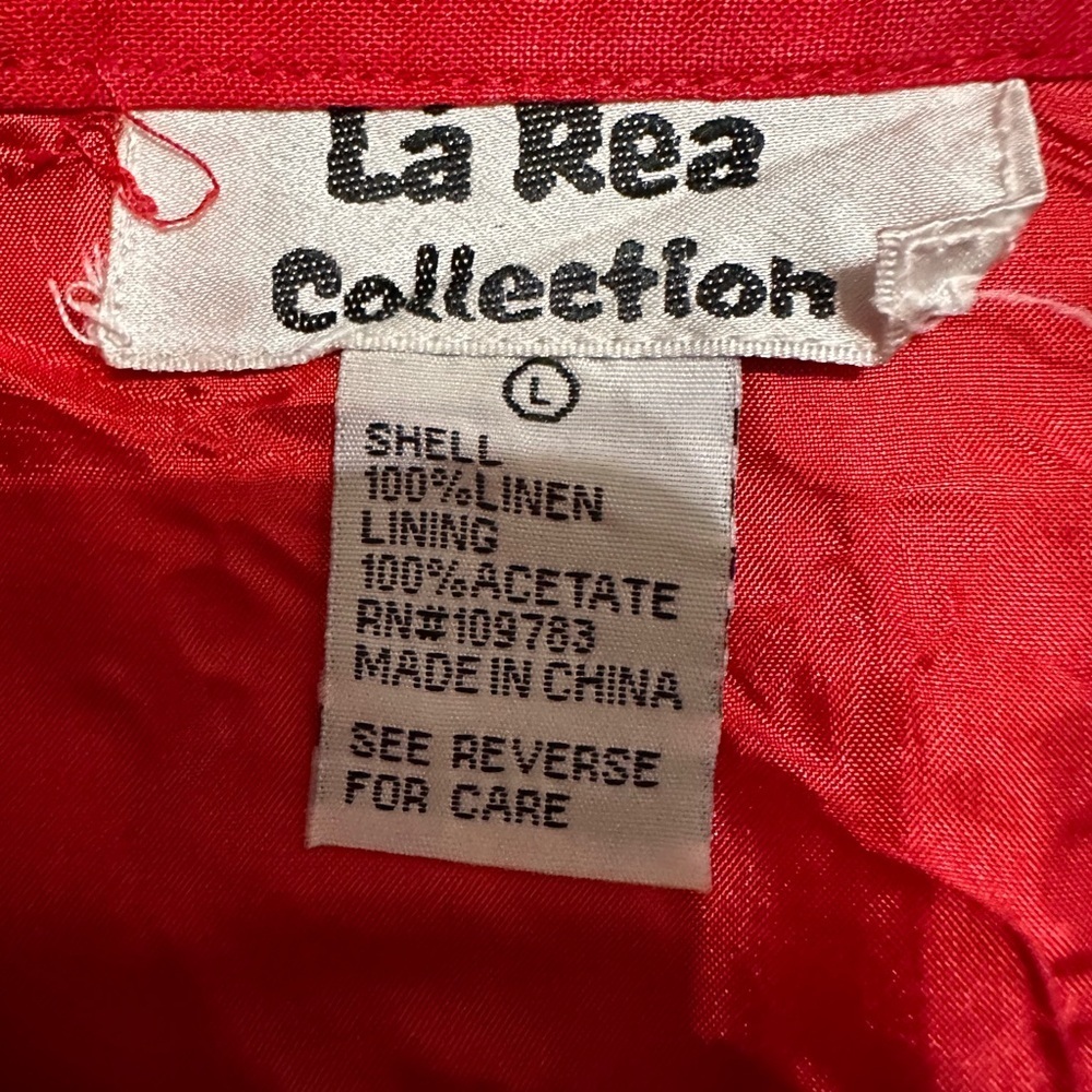 🛍️ La Rea  100% Linen Open side Skirt Size Large excellent condition - Picture 7 of 7